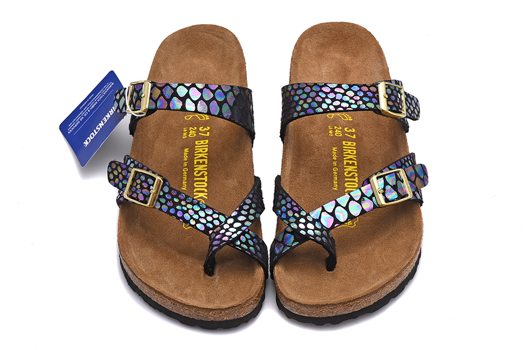 Birkenstock Mayari Shiny Snake Black Multicolor Sandals - Stylish and Comfy