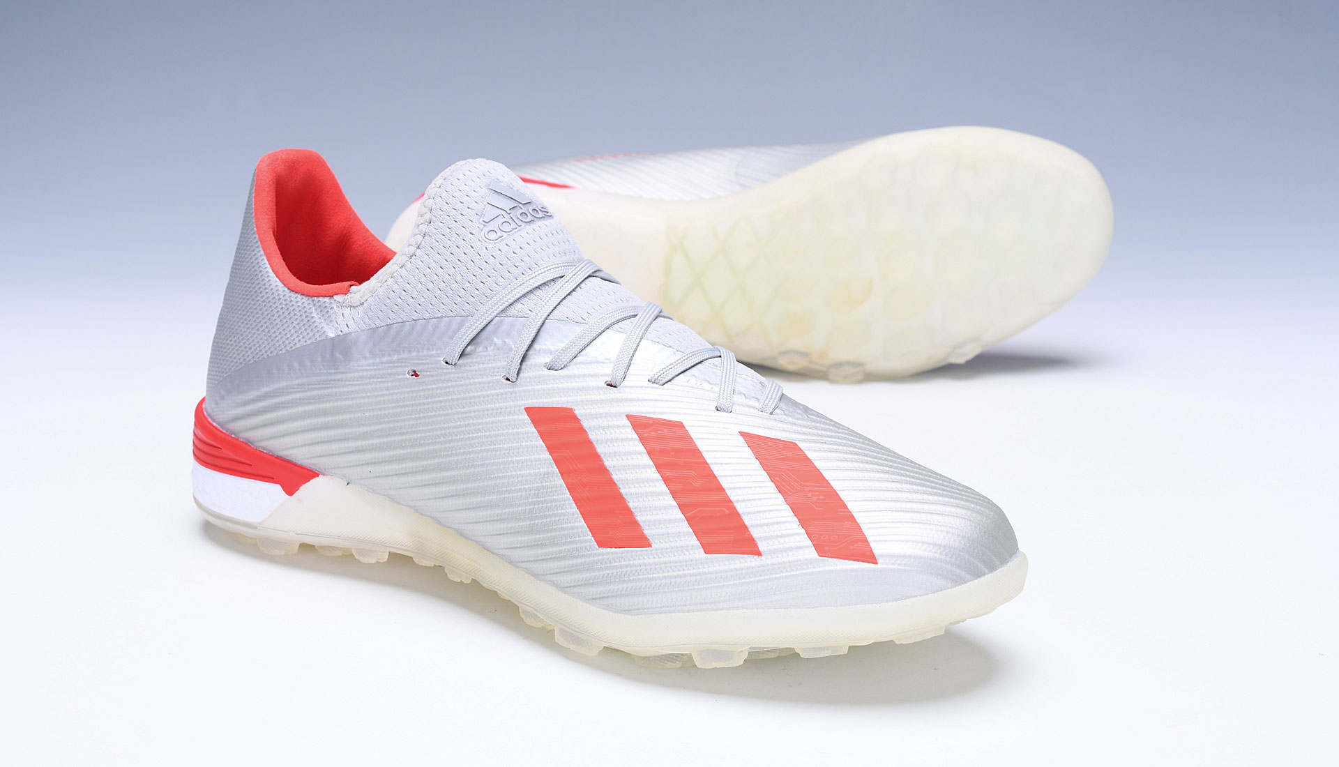 Adidas X 19.1 TF 302 Redirect Soccer Shoes - Silver Metallic Red G25752