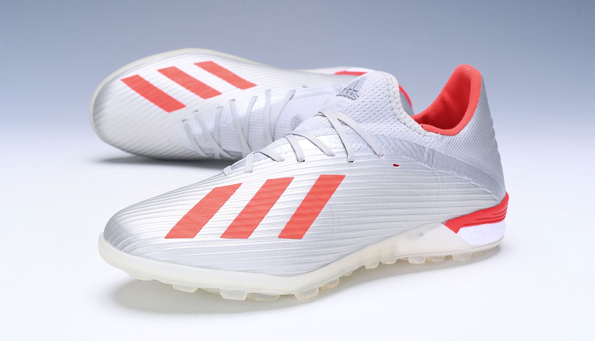 Adidas X 19.1 TF 302 Redirect Soccer Shoes - Silver Metallic Red G25752