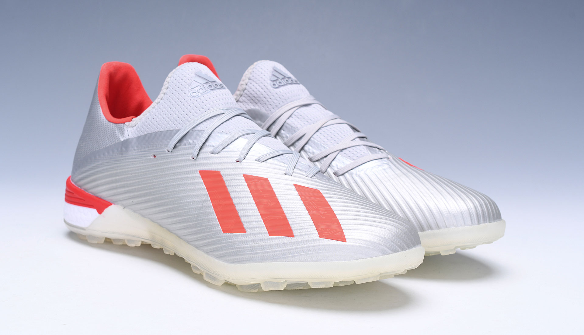 Adidas X 19.1 TF 302 Redirect Soccer Shoes - Silver Metallic Red G25752