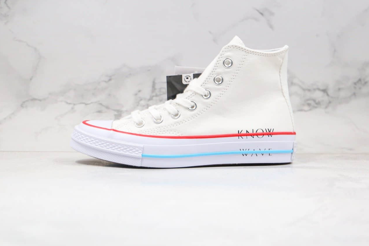 Converse CTAS 70 HI X KNOW WAVE White 161379C - Stylish and Modern Footwear