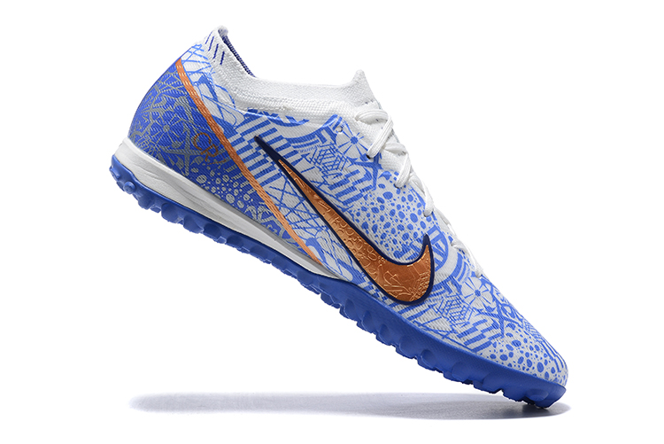 Nike Air Zoom Mercurial Vapor 15 Elite TF CR7 Personal Edition - White Metallic Copper Concord | Fast and Precise Turf Football Shoes