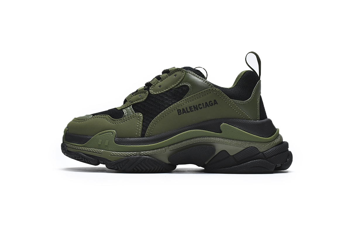 Balenciaga Triple S Army Green 536737 W09O6 9888 - Stylish and Trendy Shoes