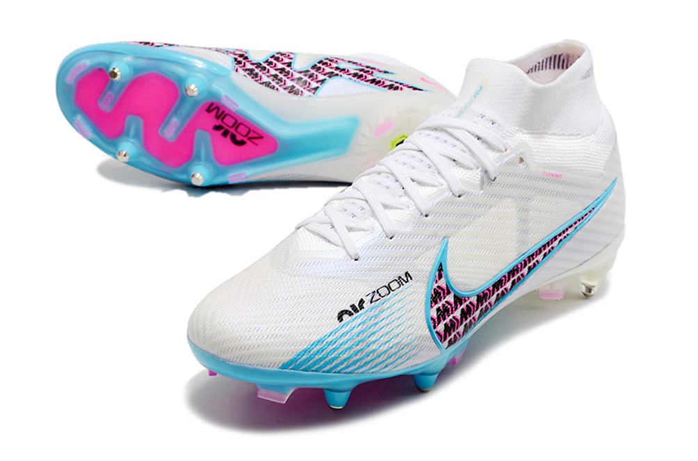 Nike Mercurial Zoom Superfly 9 Elite SG-Pro White Blue Pink - Buy Online Today!