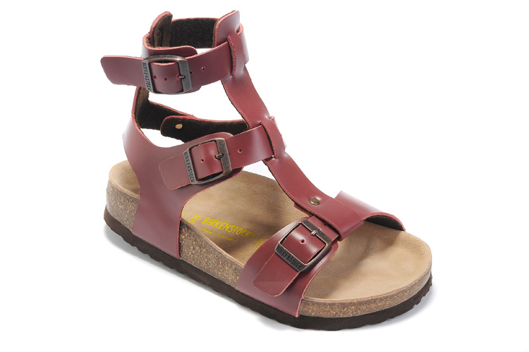 Birkenstock Chania Wine Red Leather Sandals: Stylish, Comfortable Footwear for All-Day Support