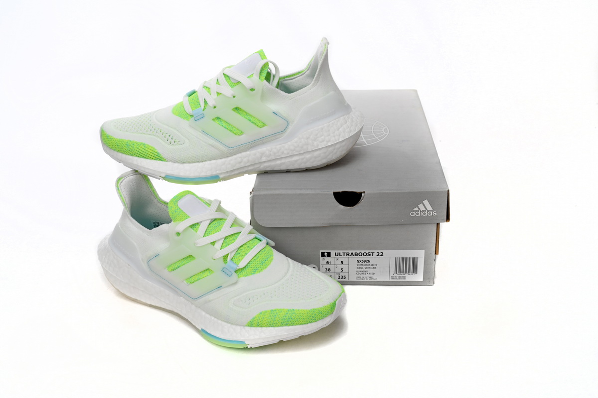 Adidas Ultra Boost 22 White Green GX5926 | Shop Now for Top Performance