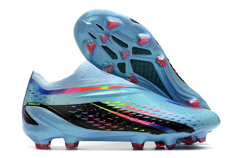 Adidas X Speedportal Firm Ground Cleats - Clear Aqua Solar Red Power Blue | Al Rihla