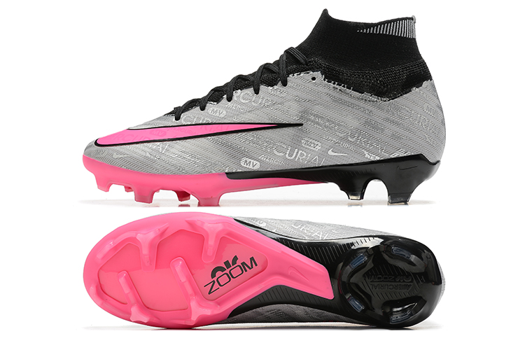 Nike Air Zoom Mercurial Superfly 9 Elite XXV - Silver Pink Black Yellow Soccer Cleats