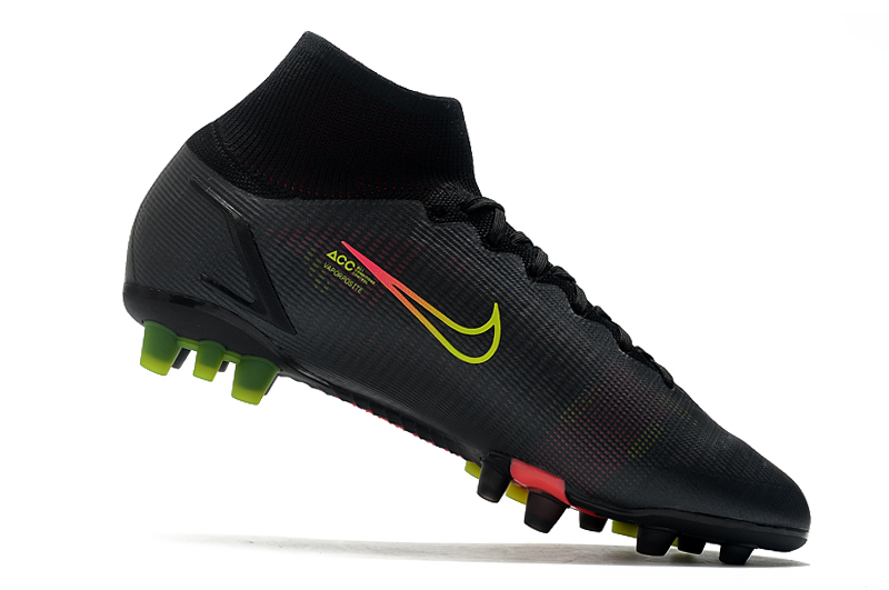 Nike Mercurial Superfly 8 Elite AG Artificial Grass Black CV0956-090 - Premium Performance Football Boots for Aggressive Play.