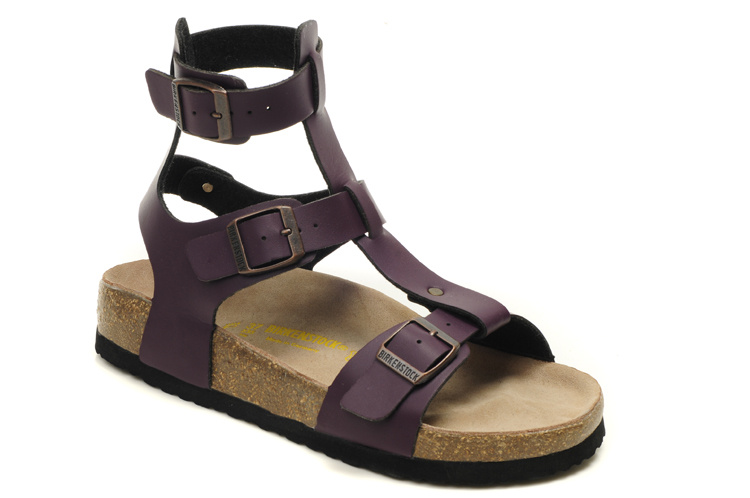 Birkenstock Chania Purple Leather Sandals - Comfortable & Stylish Women's Footwear