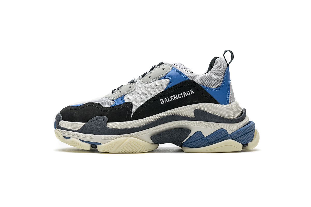 Balenciaga Triple S Black Grey Blue 541624 W06E2 7080 | Premium Fashion Sneakers