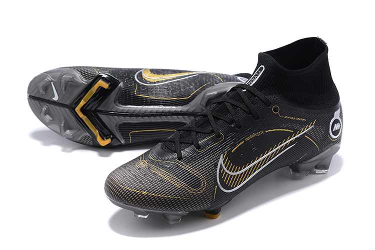Nike Mercurial Superfly 8 'Shadow' Elite FG Cleats - Black/Gold/Silver