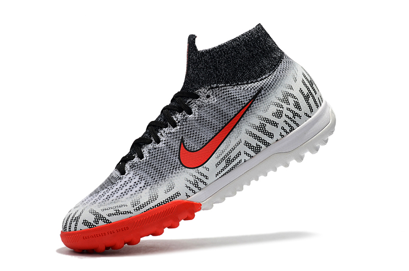 Nike Mercurial Superfly VI Elite Neymar TF-Gray Red Black - Premium Turf Soccer Shoes