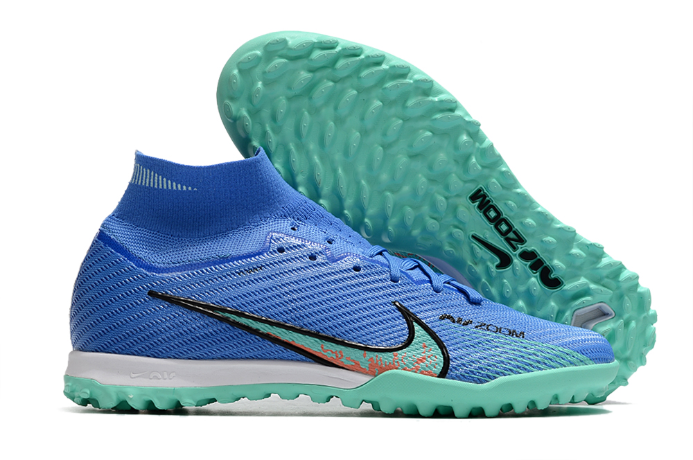 Nike Air Zoom Mercurial Superfly 9 Elite TF - Blue/Green/Black Soccer Shoes