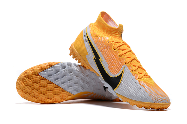 Nike Mercurial Superfly 7 Elite TF - Silver Black Orange Football Boots