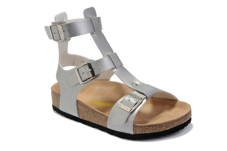 Buy Birkenstock Chania Snakeskin Silver Sandals - Trendy & Comfortable