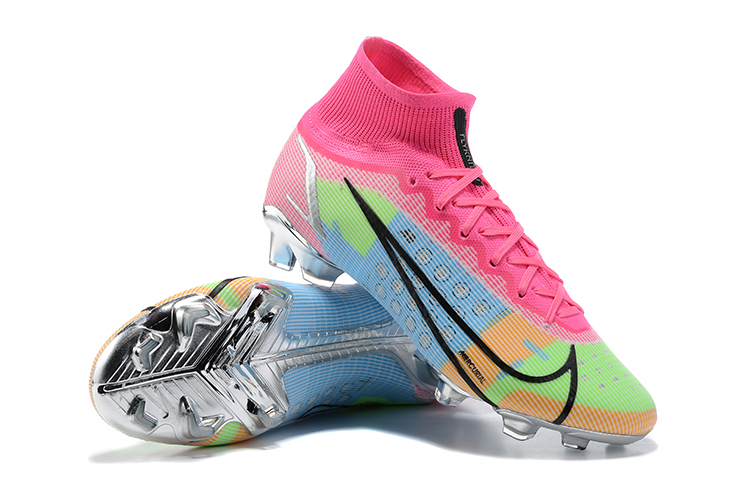 Nike Mercurial Superfly 8 Elite FG White Pink Metallic Silver Mulitcolor - Ultimate Performance for Soccer Players