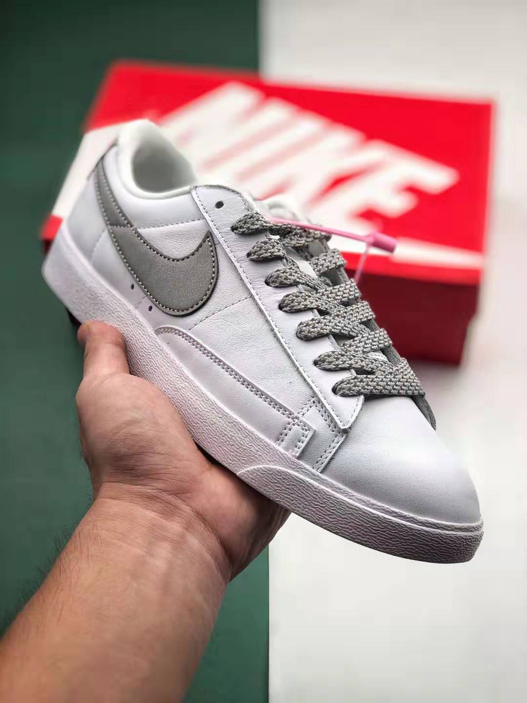 Nike Blazer Low LX White Gray Casual Shoes Womens 454471-106 - Stylish and comfortable footwear for women
