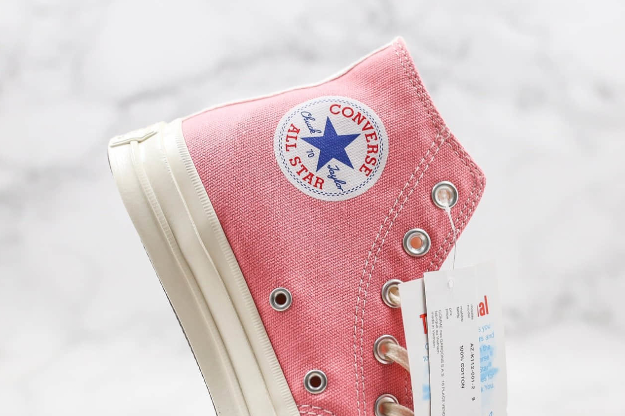 Converse Chuck Taylor All-Star 70 Hi Comme Des Garcons Play Bright Pink - Stylish and Playful Sneakers | Free Shipping