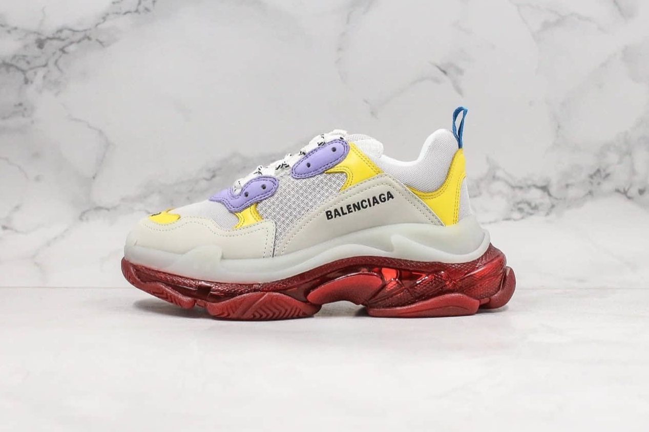 Balenciaga Triple S Red Yellow Sneakers for a Bold Style