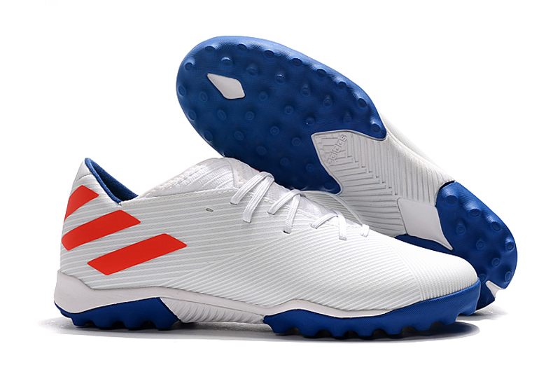 Adidas Nemeziz Messi 19.3 Turf White Blue F99930 - Premium Soccer Shoes