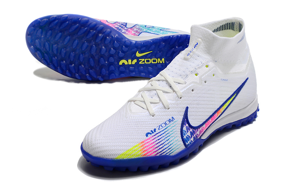 Nike Air Zoom Mercurial Superfly 9 Elite TF - White Blue Multicolor | Shop Nike Air Zoom Mercurial Superfly Online