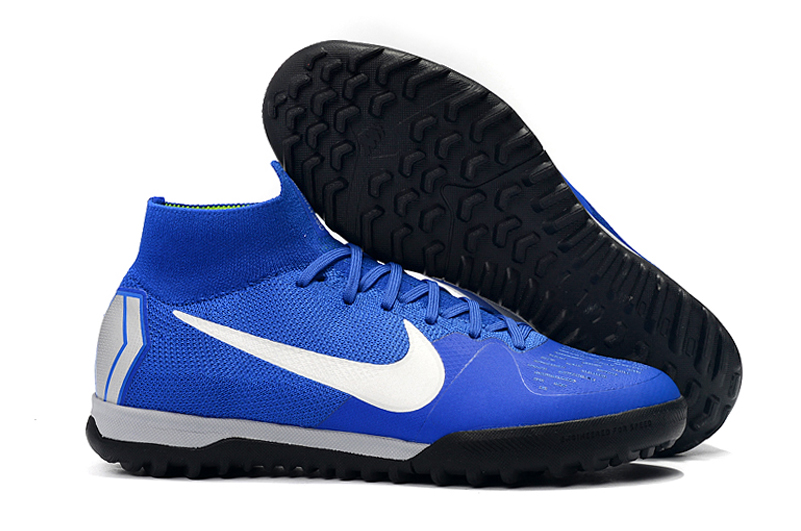 Nike Mercurial Superfly VI Elite TF - Racer Blue White Solar Green | Superior Turf Footwear