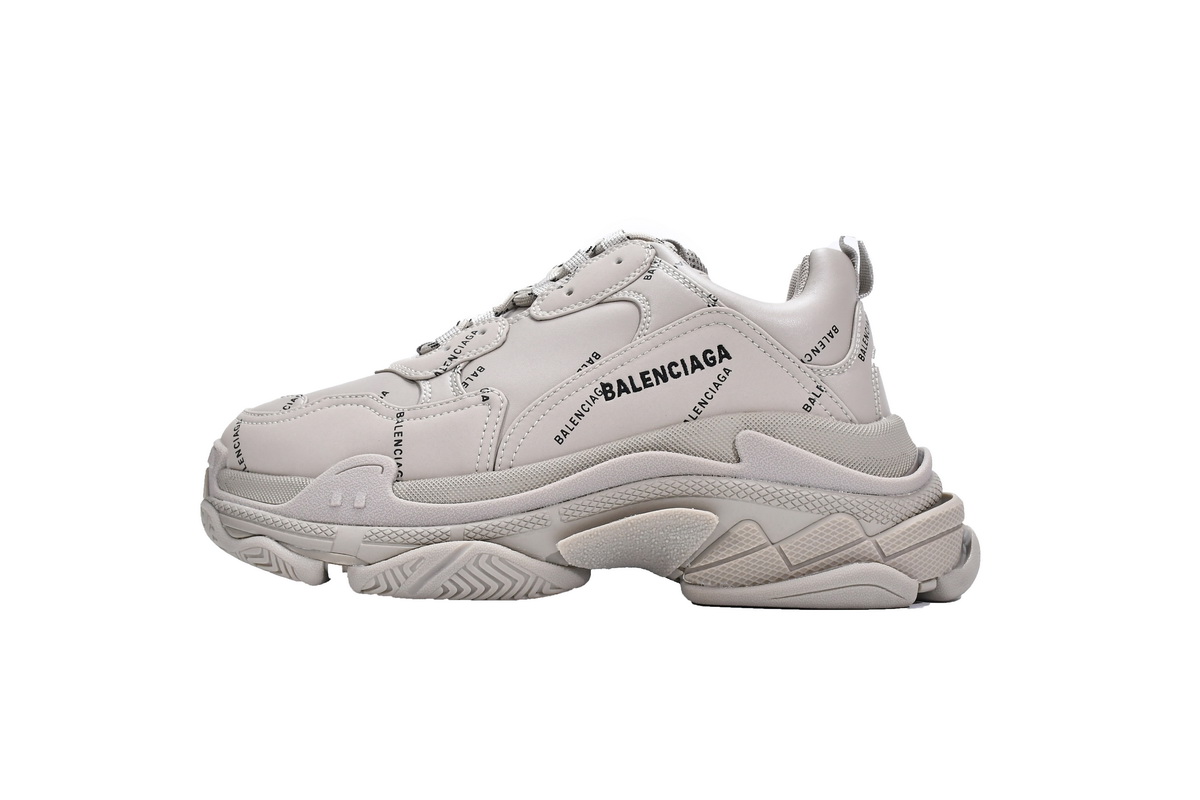 Balenciaga Triple S Sneaker 'All Over Logo - Beige' 524039 W2FA1 9710 - Premium Designer Footwear