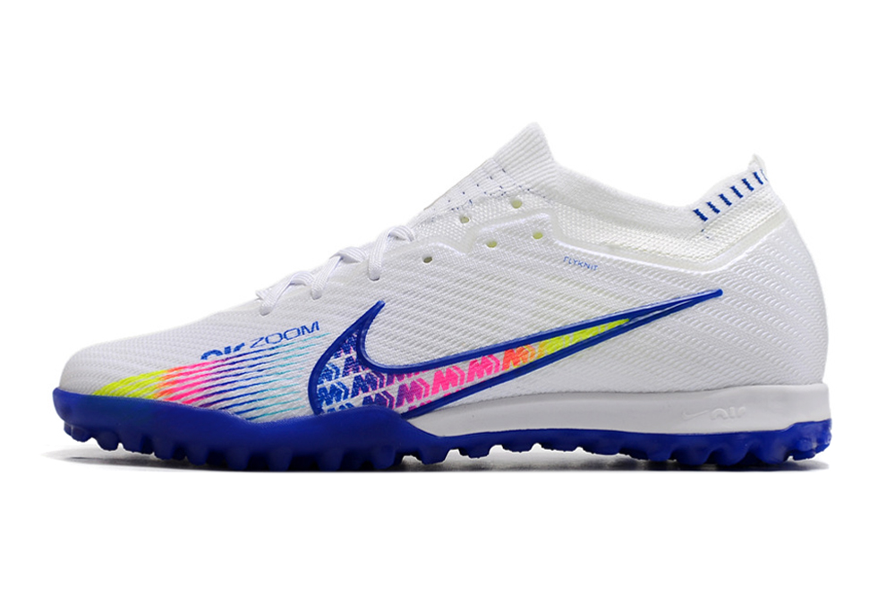 Nike Air Zoom Mercurial Vapor XV Elite TF - White/Blue Multicolor: Ultimate Performance for Turf Matches