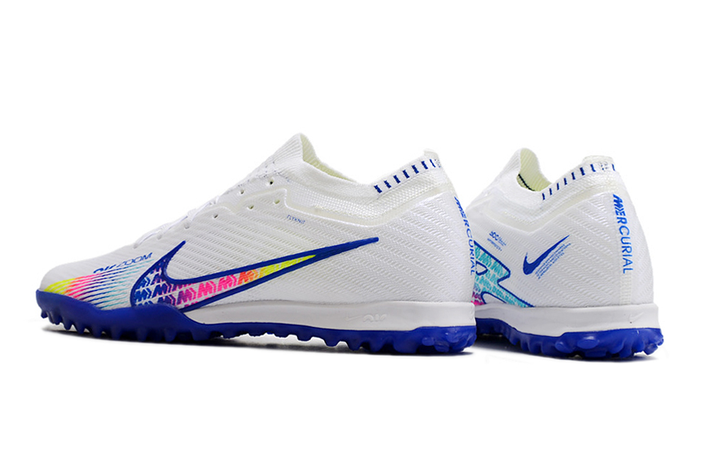 Nike Air Zoom Mercurial Vapor XV Elite TF - White/Blue Multicolor: Ultimate Performance for Turf Matches