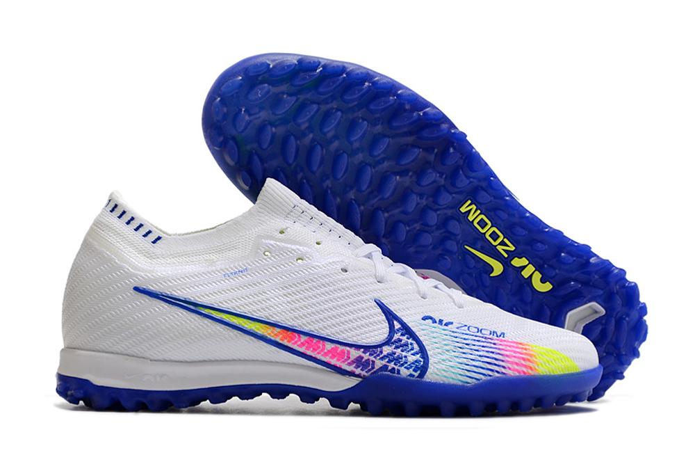 Nike Air Zoom Mercurial Vapor XV Elite TF - White/Blue Multicolor: Ultimate Performance for Turf Matches