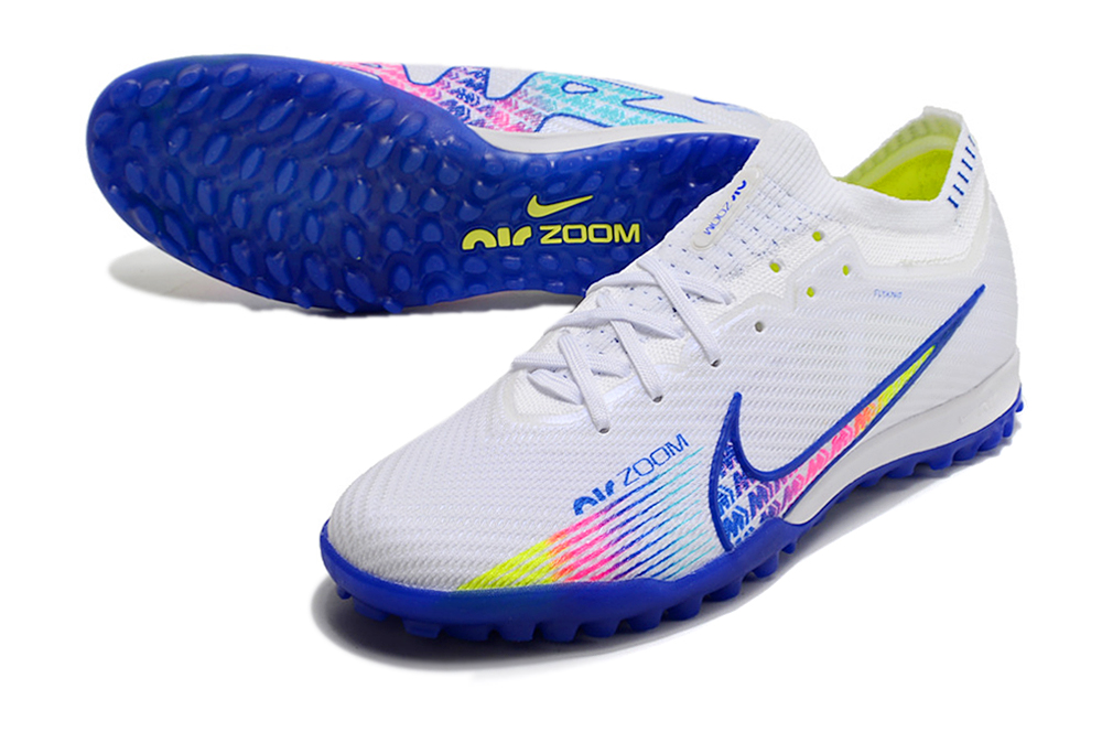 Nike Air Zoom Mercurial Vapor XV Elite TF - White/Blue Multicolor: Ultimate Performance for Turf Matches
