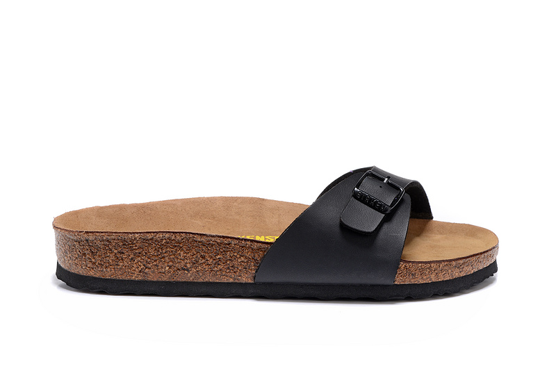 Birkenstock Madrid Black Leather Sandals - Comfortable and Stylish!
