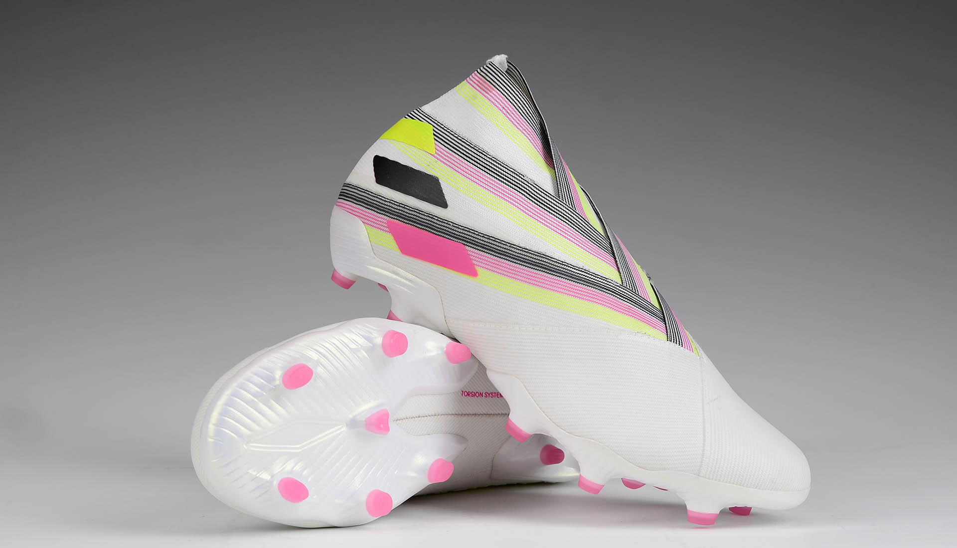 Adidas Nemeziz 19+ FG Limited Edition - White/Pink/Solar Yellow Nike Shoes
