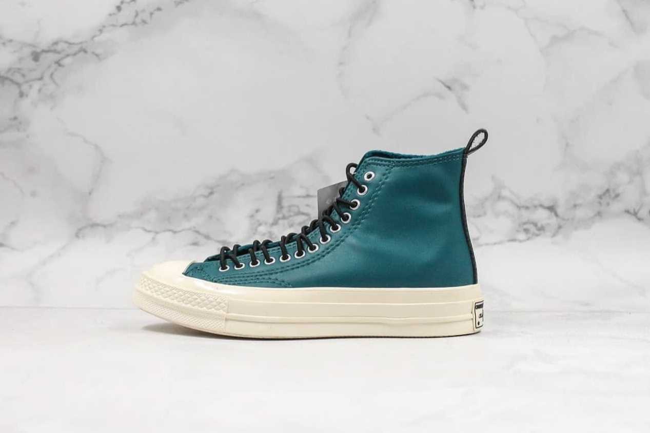 Converse Fleece-Lined Leather Chuck 1970s 'Green White' - Stylish and Cozy Footwear