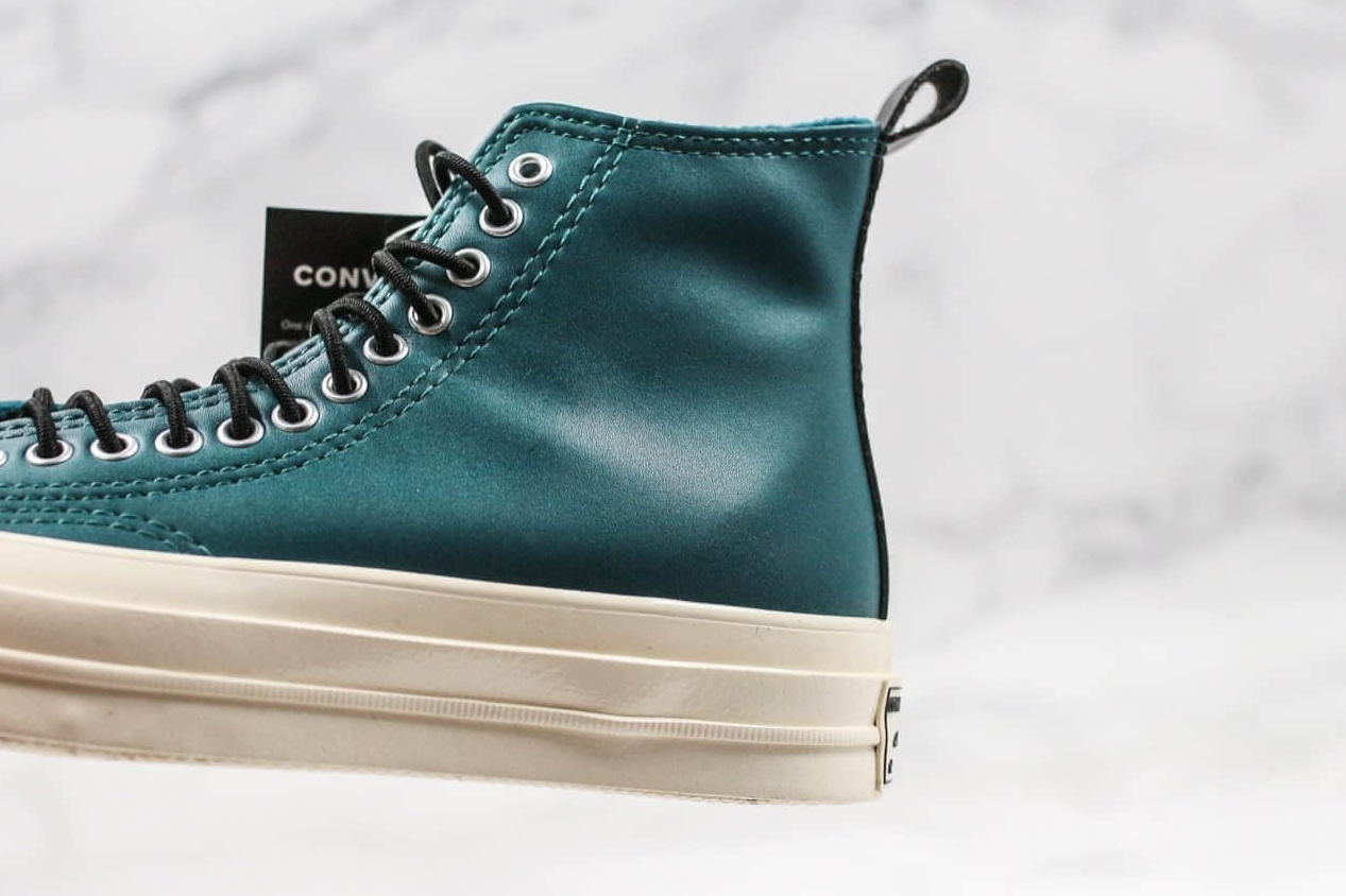 Converse Fleece-Lined Leather Chuck 1970s 'Green White' - Stylish and Cozy Footwear