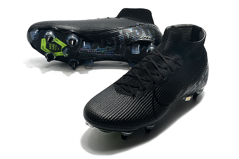 Nike Mercurial Superfly 7 Elite SG-PRO AC: High Black/Green Soccer Cleats