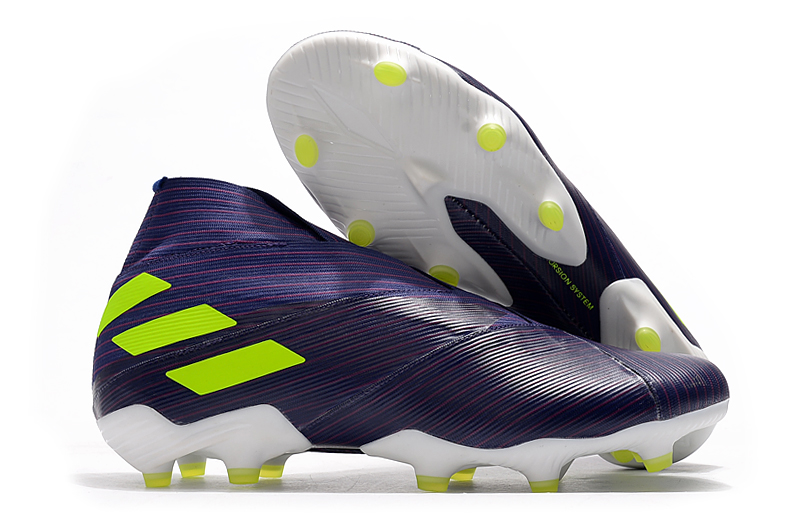 Adidas Nemeziz 19+ FG Indigo Green Glory Purple - High-Performance Soccer Cleats