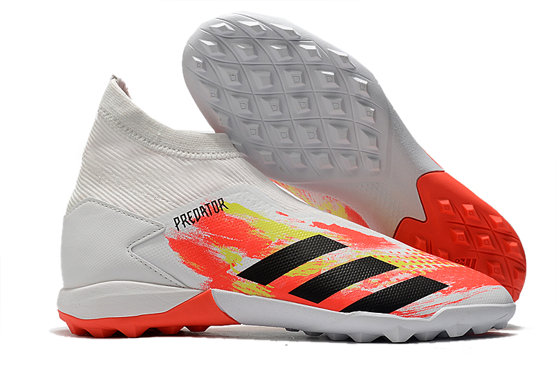 Adidas Predator 20.3 Laceless TF - White Orange Black: Ultimate Performance for Turf