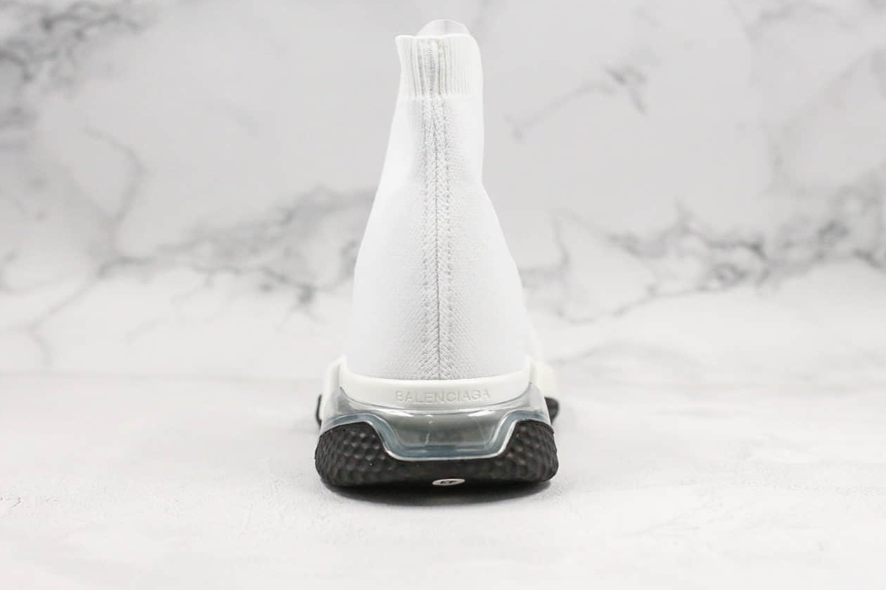 Balenciaga Stretch Mesh High Top White Black: Sleek and Stylish Footwear.