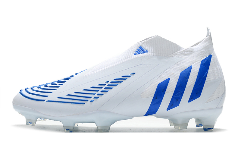 Adidas Predator Edge+ FG White Hi-Res Blue GV7375 - Elite Soccer Cleats