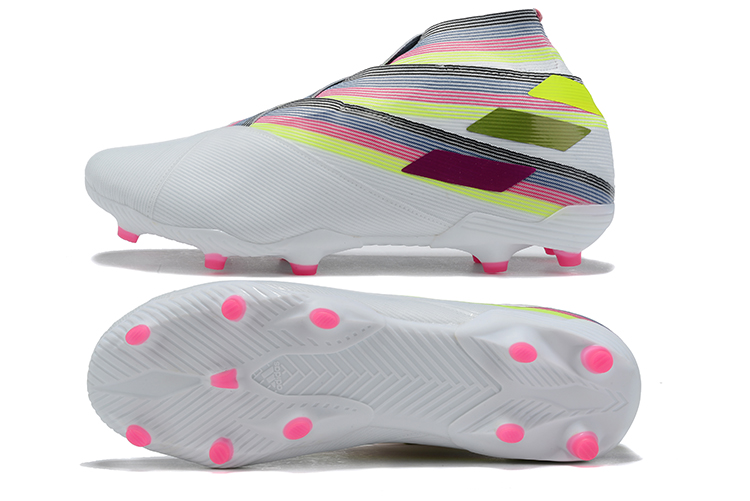 Adidas Nemeziz 19+ FG White Multi-Color Soccer Cleats