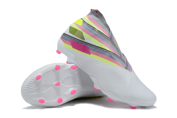 Adidas Nemeziz 19+ FG White Multi-Color Soccer Cleats