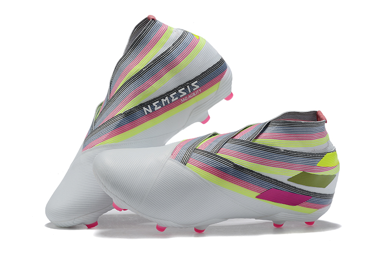Adidas Nemeziz 19+ FG White Multi-Color Soccer Cleats