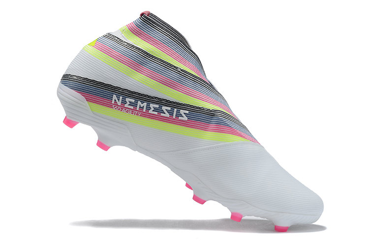 Adidas Nemeziz 19+ FG White Multi-Color Soccer Cleats