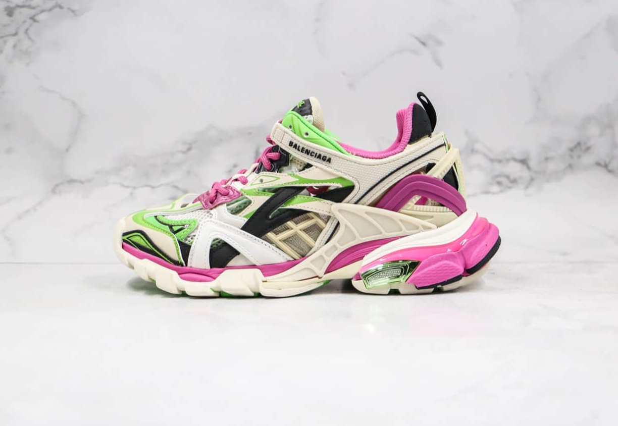 Balenciaga Track.2 Trainer 'Pink Green' 568614W2GN39199 - Stylish and Trendy Sneakers