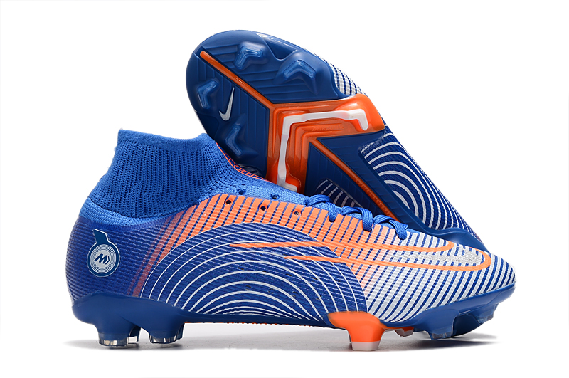 Nike Mercurial Superfly 8 Elite Blue and Orange Football Boots - Top Performance and Style