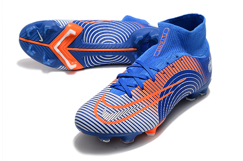 Nike Mercurial Superfly 8 Elite Blue and Orange Football Boots - Top Performance and Style