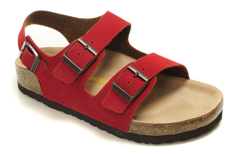 Birkenstock Milano Red Suede Sandals - Comfort and Style for Your Feet