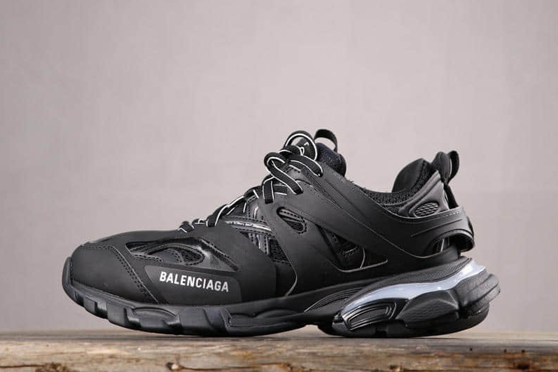 Balenciaga Track 1.0 Nylon Vintage Sneakers Black 542023W1GB11000 | Premium Footwear
